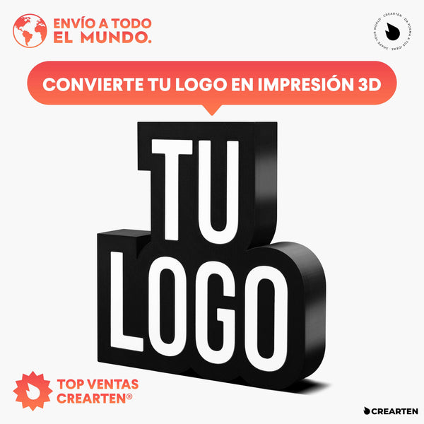 Tu Logo 3D · ¡Imprime tu logo y hazlo real! Crearten
