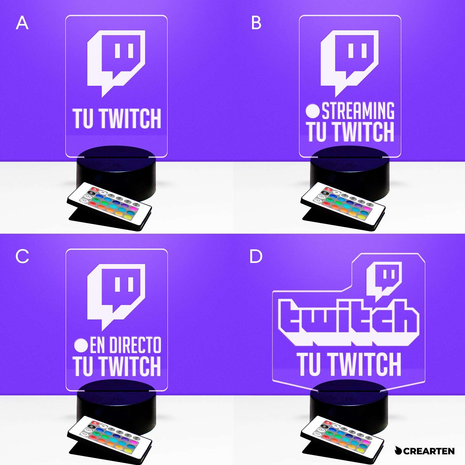 Twitch - Lámpara LED. Crearten
