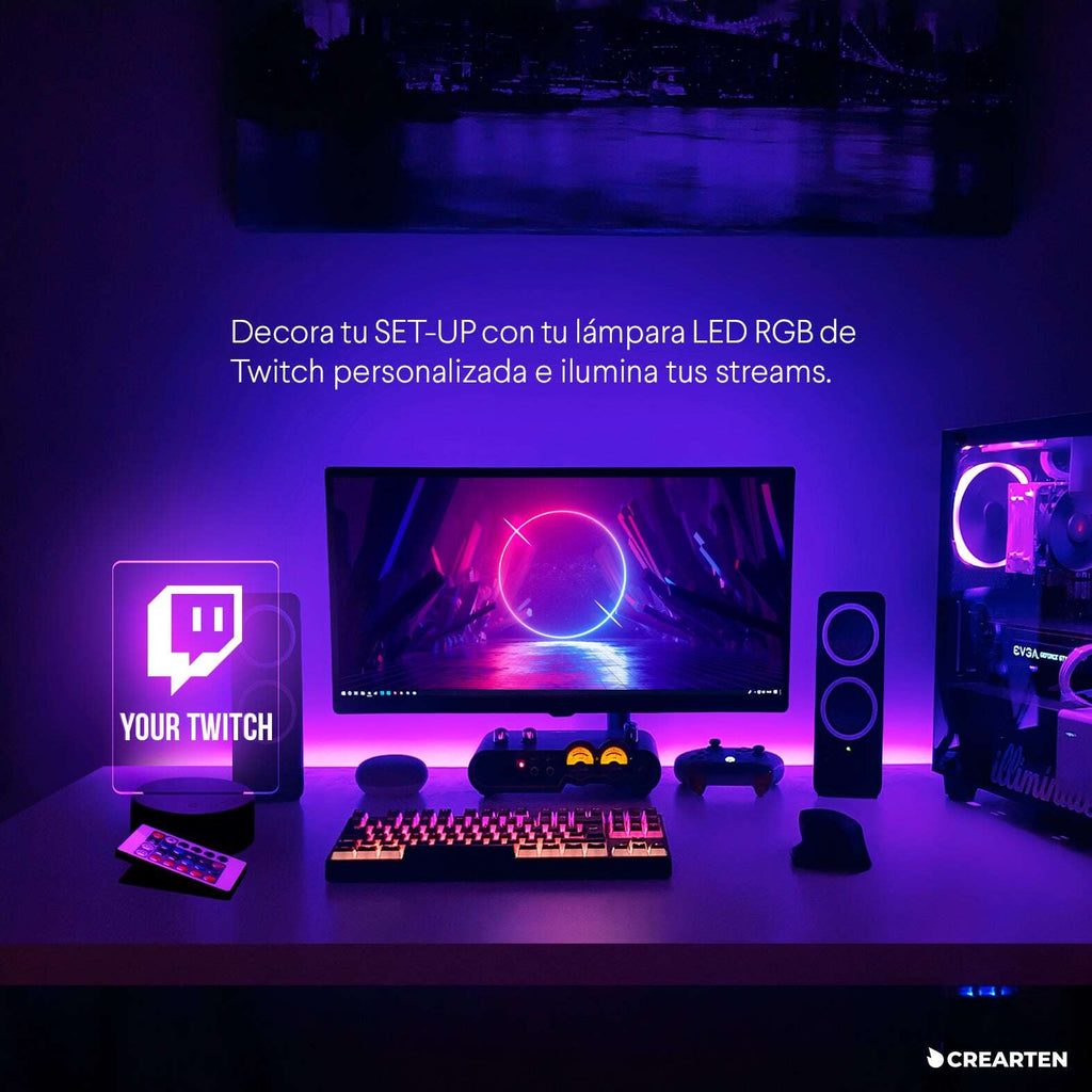 Twitch - Lámpara LED. Crearten