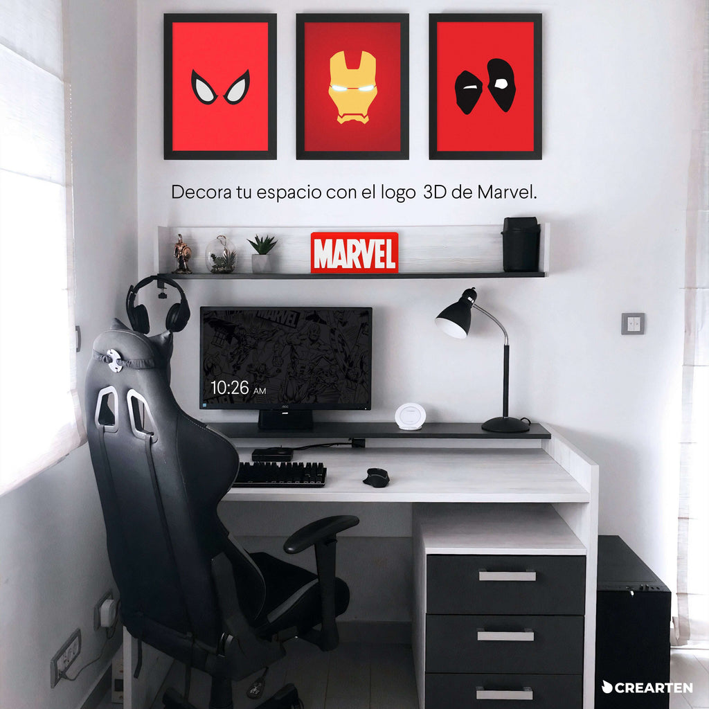 Logo 3D - Marvel. Crearten