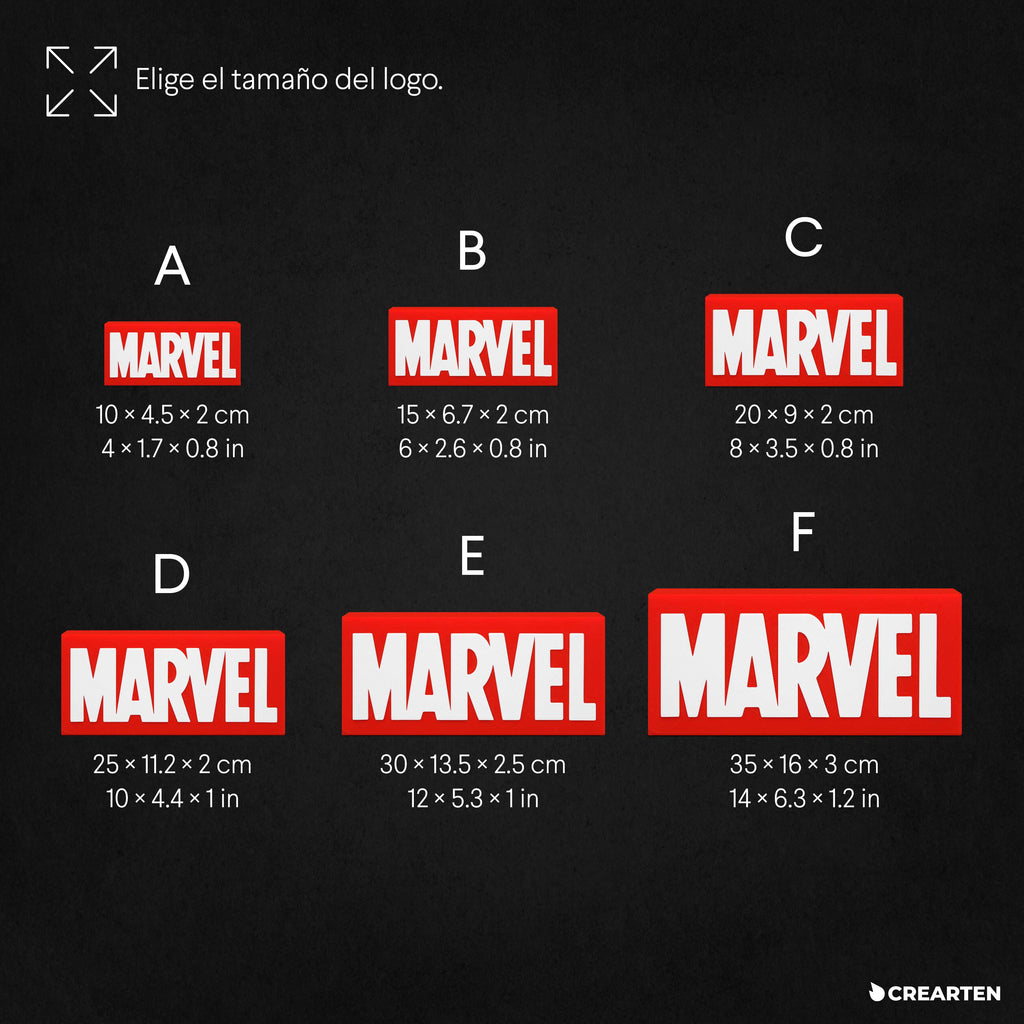 Logo 3D - Marvel. Crearten