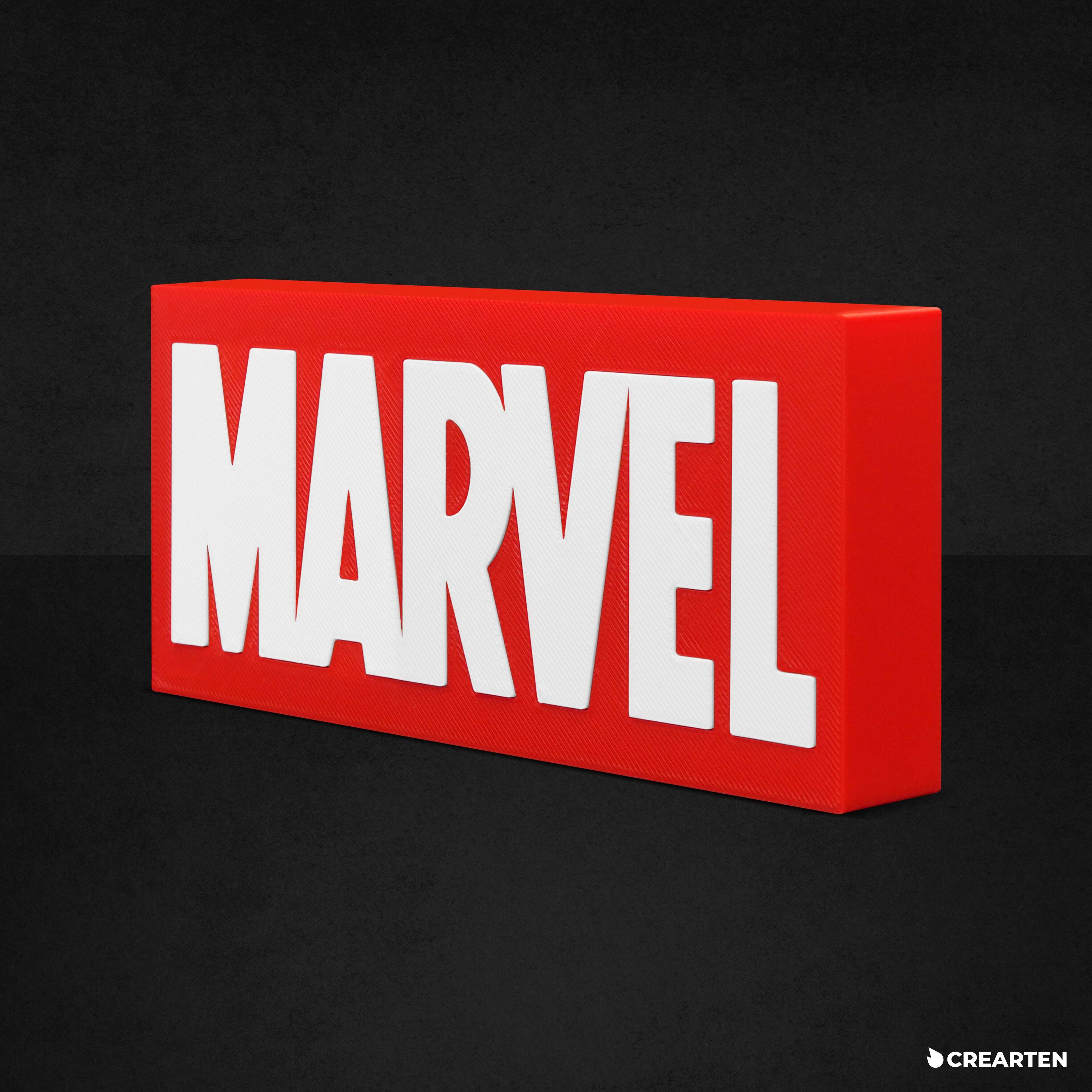 Logo 3D - Marvel. Crearten