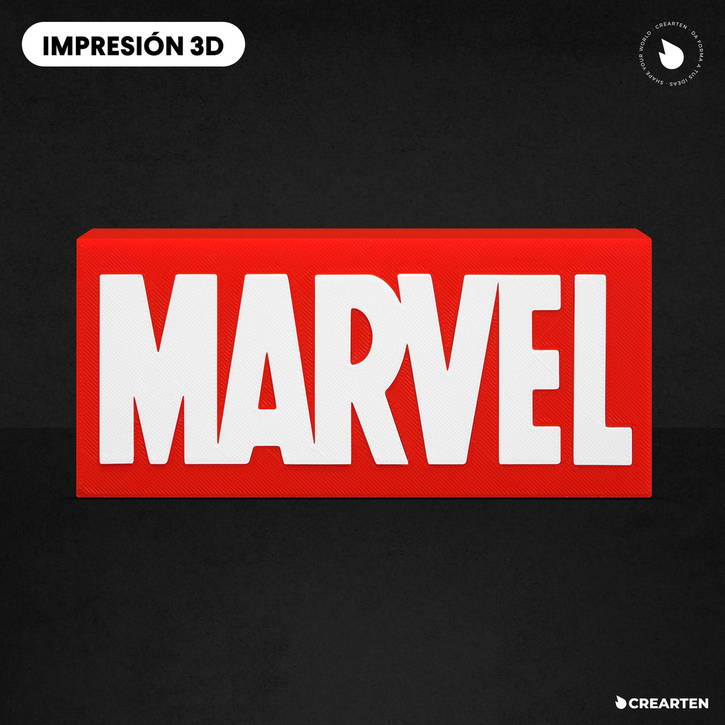 Logo 3D - Marvel. Crearten