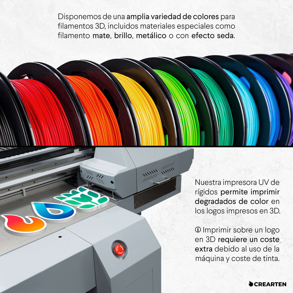 Tu Logo 3D · ¡Imprime tu logo y hazlo real! Crearten