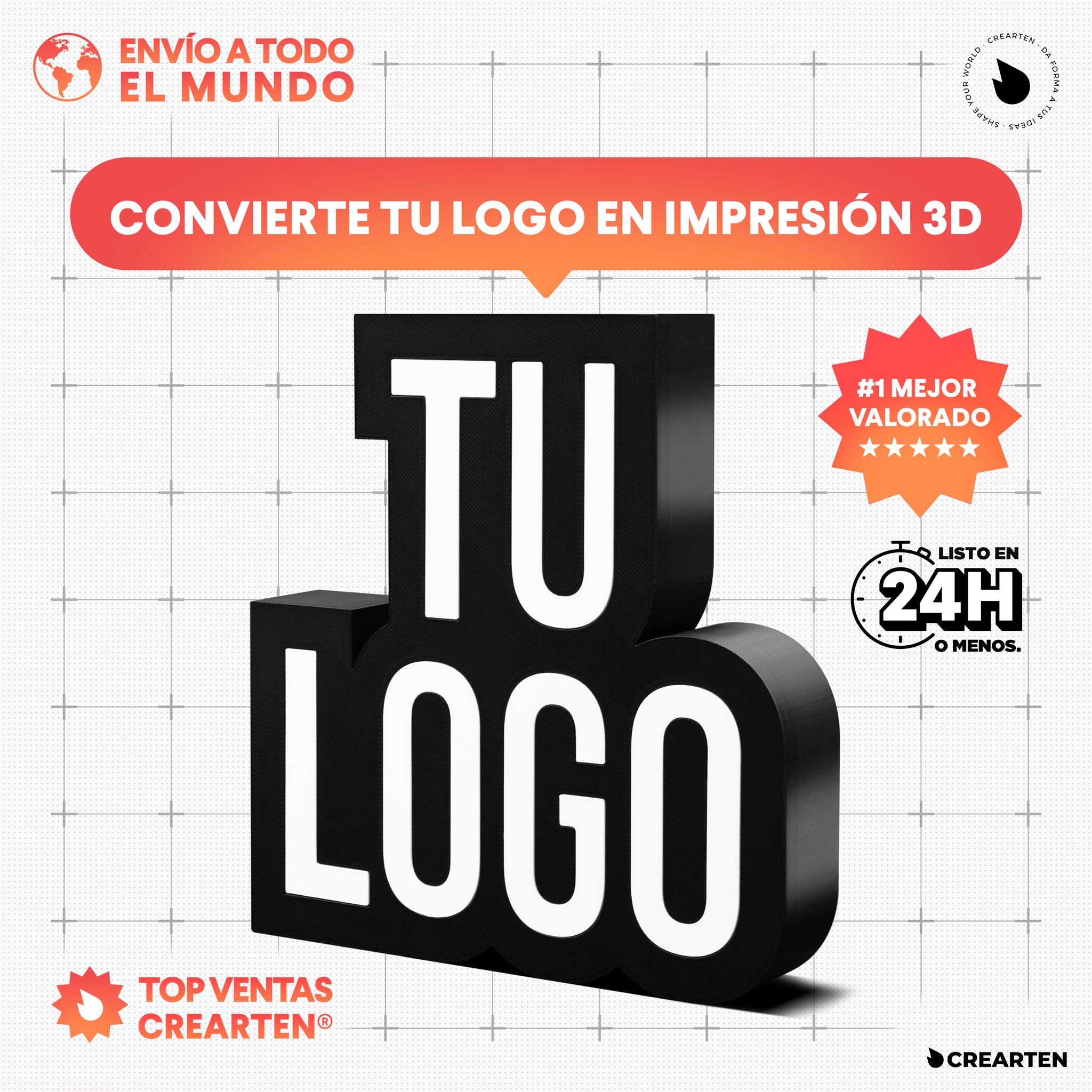 Tu Logo 3D · ¡Imprime tu logo y hazlo real!